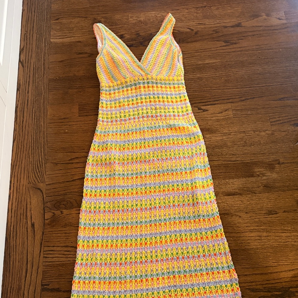 Zara Multicolor Knit Maxi Dress